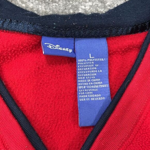 Vintage Disney Tigger Fleece Embroidered Sweatshirt Pullover V Neck Size Large - Picture 4 of 8